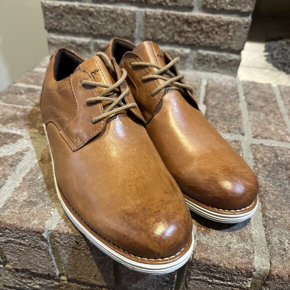 Sandro Moscoloni Brown Leather Cap Toe Derby US Men’s Sz 9D EU 41 - Picture 1 of 16